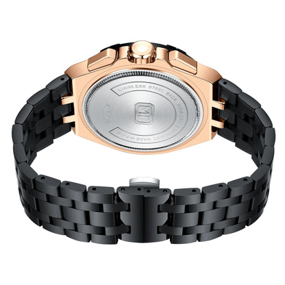 Montre Homme MINI FOCUS MF0471G Luxury Wristwatch Men Stainless Steel Band Chronograph Waterproof Quartz Watches