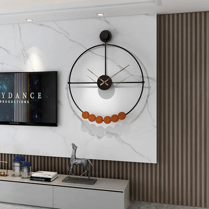 Round Large Creative Metal Large Luxury 3d Modern Minimalist Wall Decor Clock for Home Office Shop