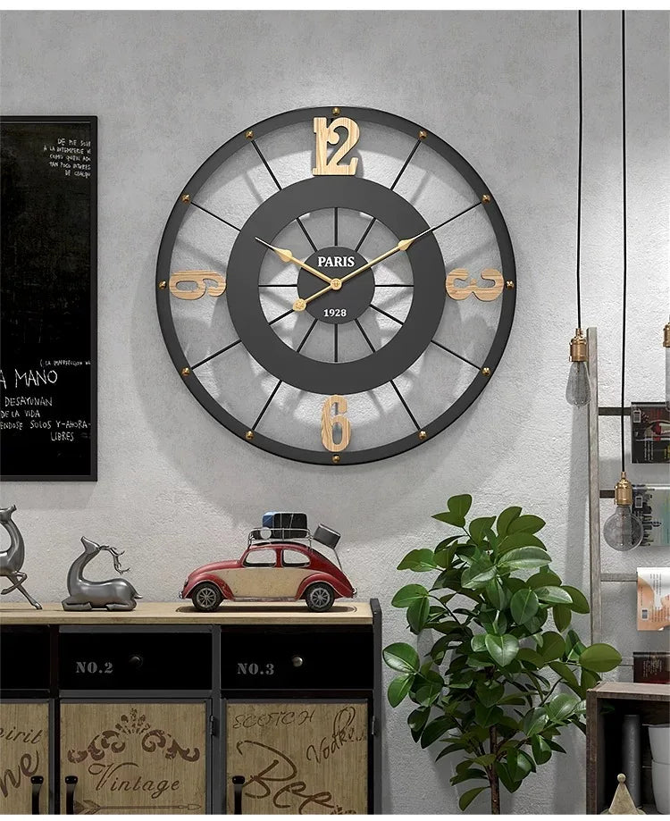 50CM Nordic Light Luxury Wall Hanging Clock Living Room TV Wall Clock Creative Bedroom Wall Clock