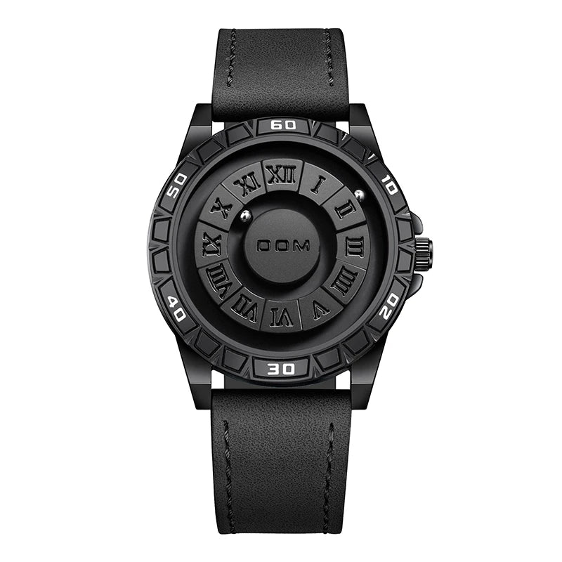 DOM 1726 Classics New Design Magnetic Ball Concept Men Fashion Cool Trend Minimalist Waterproof Leather Quartz Watches