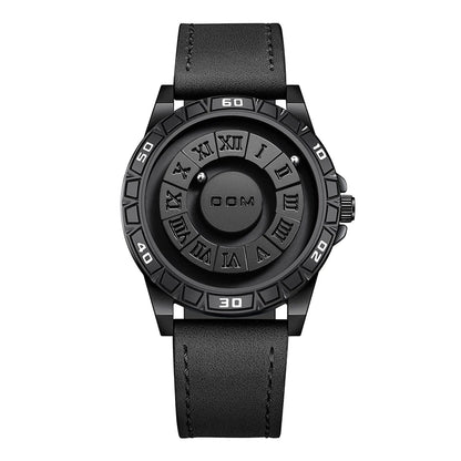 DOM 1726 Classics New Design Magnetic Ball Concept Men Fashion Cool Trend Minimalist Waterproof Leather Quartz Watches