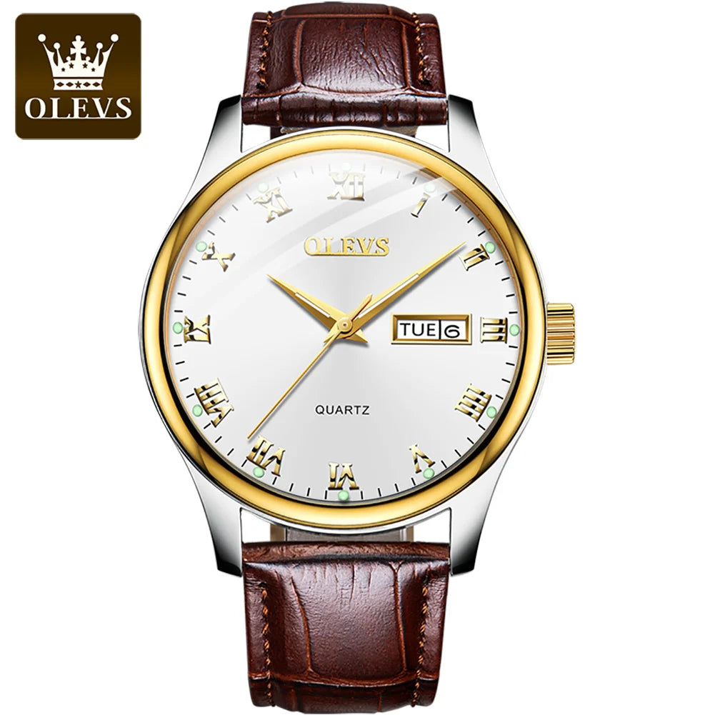 OLEVS 5568 Oem Fashion Design Luxury Watches Classic Business Luminous Stainless Steel Man Custom Watch for Men Quartz Watches