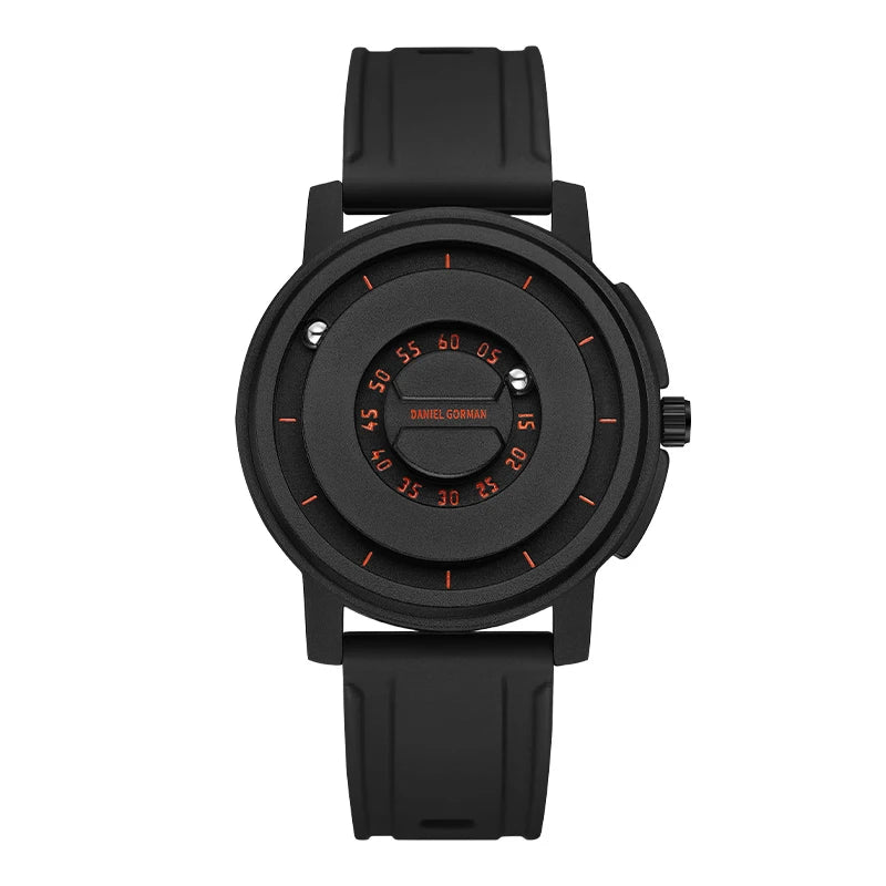 Silicone Band Magnetic Levitation Hands Watch for Men 3 ATM Waterproof Quartz Movement Quartz Watches