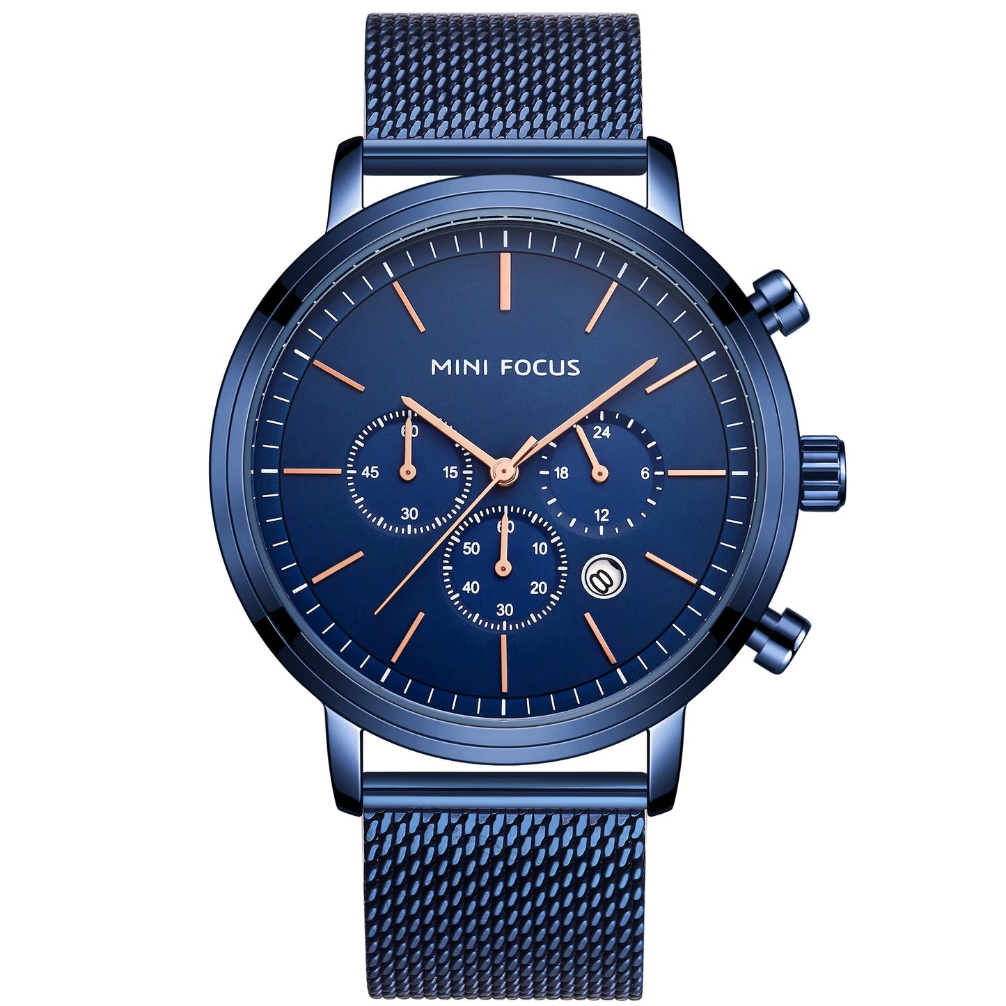 Reloj Hombre Mini Focus MF0297G Stylish Quartz Watches Luxury Personalized Silver Mesh Stainless Steel Band Men Wrist Watch