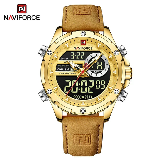 Hot Sale NAVIFORCE New 9208 Quartz Watches Men Casual Sports Chronograph Quartz Wrist Watch Waterproof Relojes Luxury Wristwatch