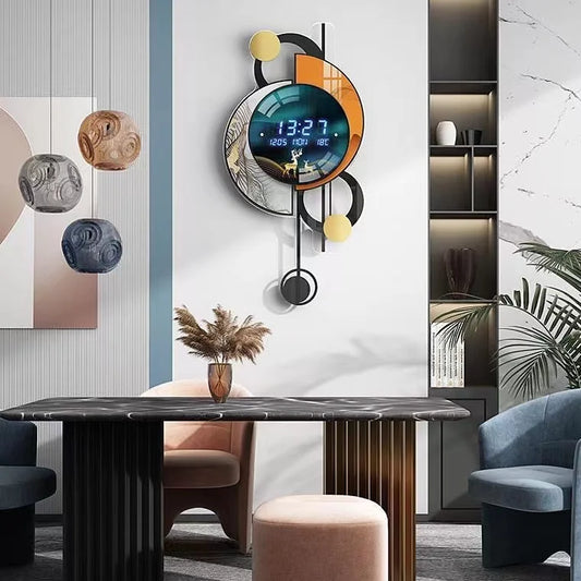 35X70CM Digital Large Dropshipping Modern Pendulum Luxury Wall Hanging Clock Decorative High Quality Watch Home House Decor DDP