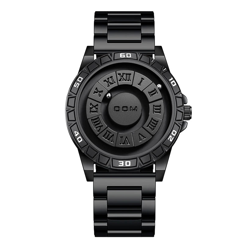DOM 1726 Classics New Design Magnetic Ball Concept Men Fashion Cool Trend Minimalist Waterproof Leather Quartz Watches