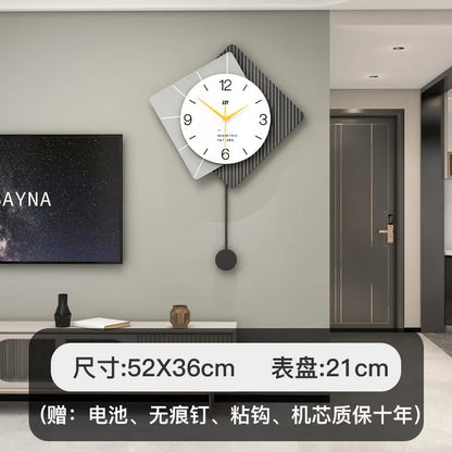 Hipster Minimalist Modern Nordic Wall Clock 1 Piece Wall Clock Home Decor Luxury for Living Room Bedroom