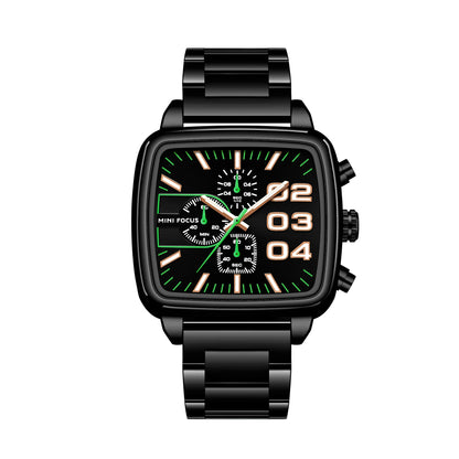 Relogio Masculino MINI FOCUS MF0314G Original Brand Waterproof Chronograph Men Quartz Watches Luxury Square Wrist Watch