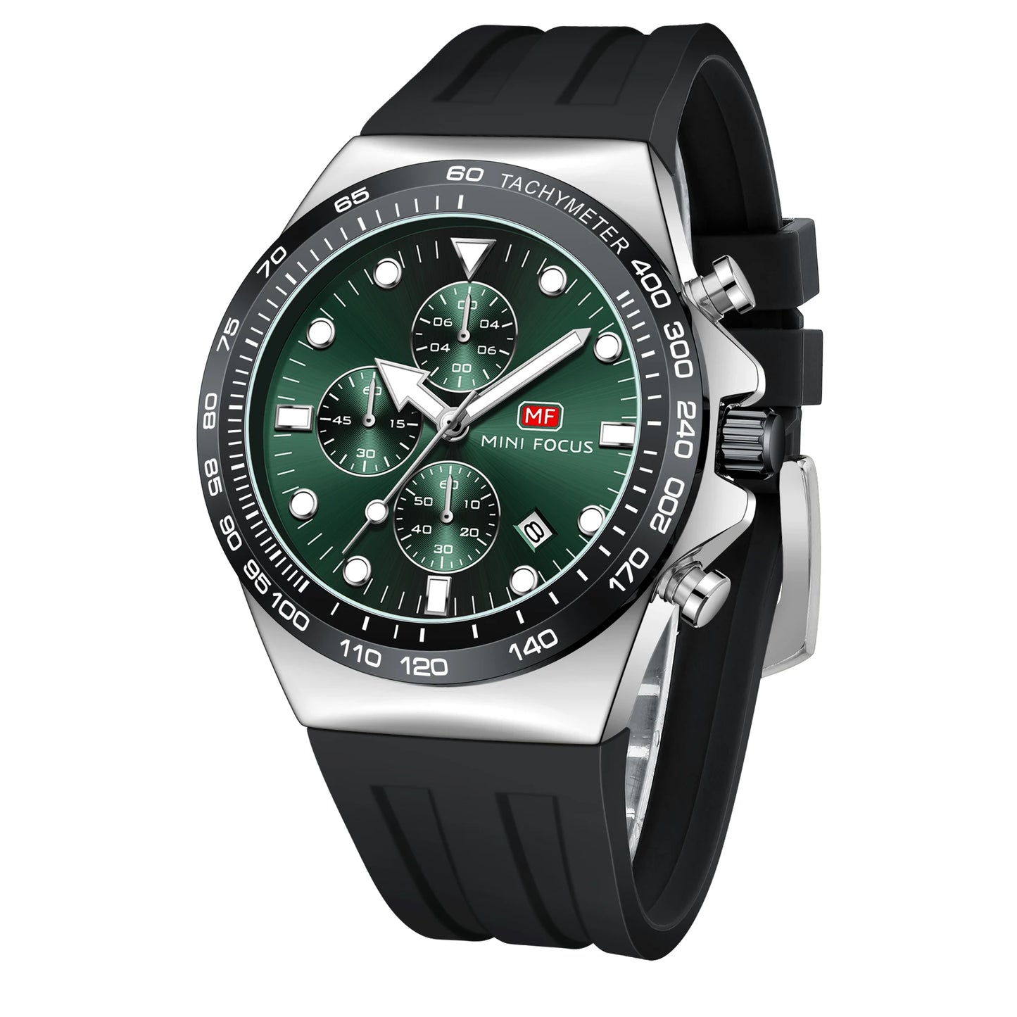 New Arrival MINI FOCUS MF0488G Sports Fashion Watch Silicone Strap Luminous Hands Waterproof Men Quartz Watches