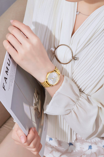 MINI FOCUS MF0307L Femme Classic Elegant Watches Solid Stainless Steel Band Waterproof With Japanese Movement Women Quartz Watch