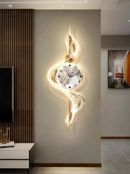 80X27CM Large Dropshipping Products 2024 Modern Pendulum Luxury Wall Hanging Clock Decorative Wall Watch Clock Home House Decor