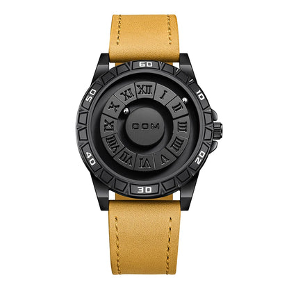 DOM 1726 Classics New Design Magnetic Ball Concept Men Fashion Cool Trend Minimalist Waterproof Leather Quartz Watches