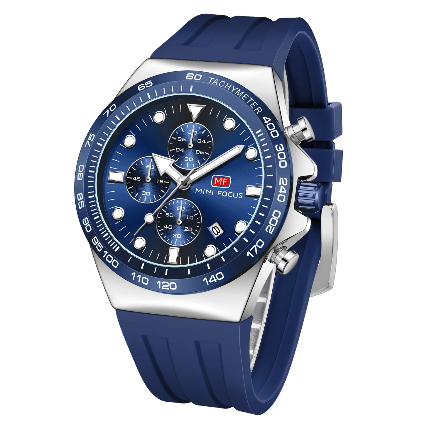 New Arrival MINI FOCUS MF0488G Sports Fashion Watch Silicone Strap Luminous Hands Waterproof Men Quartz Watches