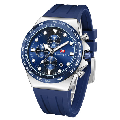 New Arrival MINI FOCUS MF0488G Sports Fashion Watch Silicone Strap Luminous Hands Waterproof Men Quartz Watches