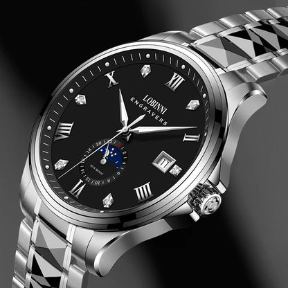 LOBINNI Top Brand Men Mechanical Wrist Watch Luxury Sport Watches for Men Water Proof
