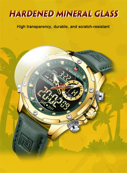 Hot Sale NAVIFORCE New 9208 Quartz Watches Men Casual Sports Chronograph Quartz Wrist Watch Waterproof Relojes Luxury Wristwatch