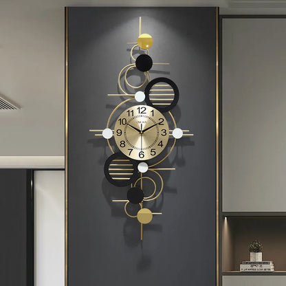 89*42cm Modern Style Big Circle Wall Clock Indoor Large Round Metal Frame Wall Clock for Home Decor Dropshipping Products 2024