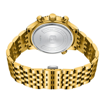 2024 MINI FOCUS Newest Model MF0463G Luxury Watch Gold Stainless Steel Band Luminous Waterproof Men Quartz Watches Reloj