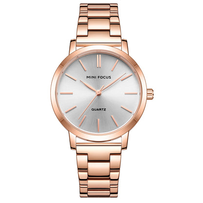 MINI FOCUS MF0307L Femme Classic Elegant Watches Solid Stainless Steel Band Waterproof With Japanese Movement Women Quartz Watch
