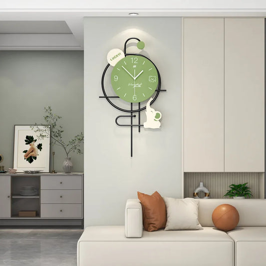 Hipster Elephant Minimalist Wood Wall Clock Modern Nordic Wall Clock Home Decor Luxury for Living Room