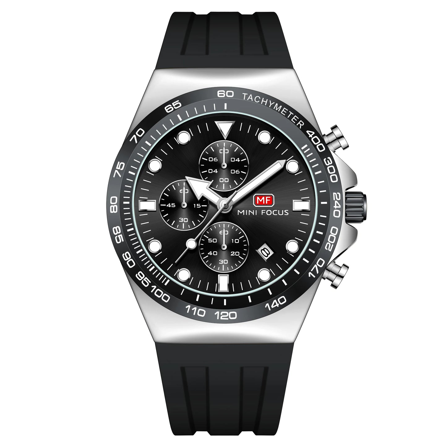 New Arrival MINI FOCUS MF0488G Sports Fashion Watch Silicone Strap Luminous Hands Waterproof Men Quartz Watches