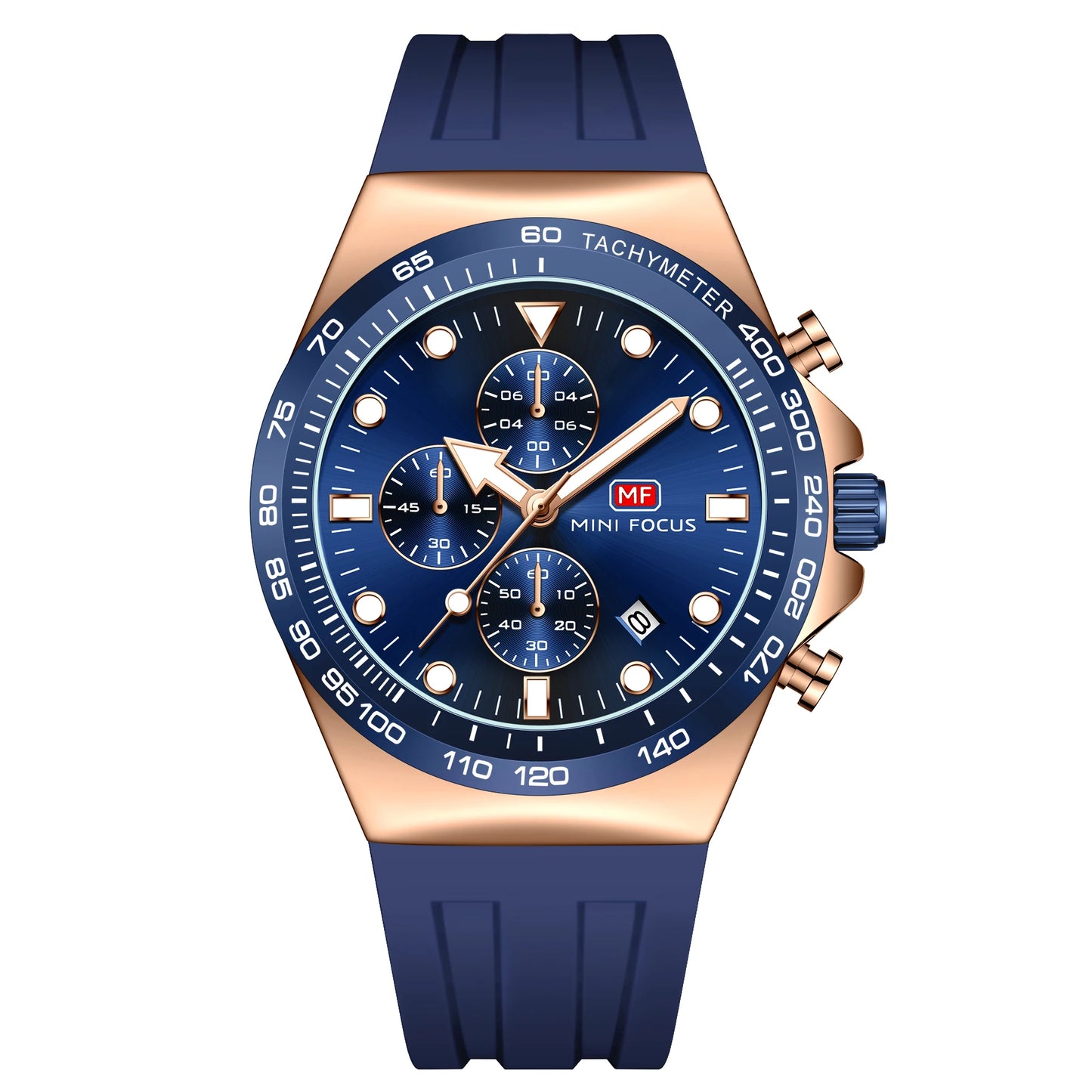 New Arrival MINI FOCUS MF0488G Sports Fashion Watch Silicone Strap Luminous Hands Waterproof Men Quartz Watches