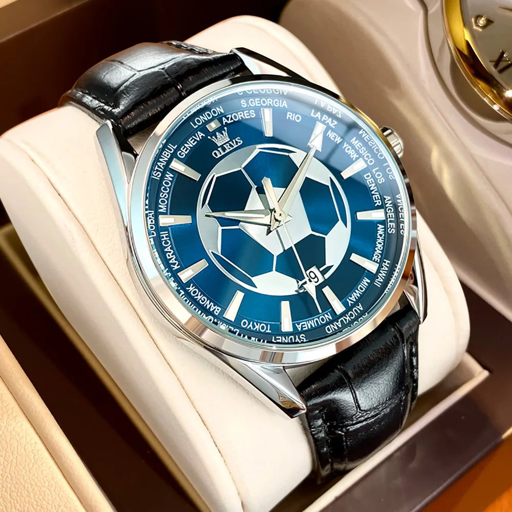 OLEVS 9949  MAN Cartoon Quartz Watches Students Football Anime Sports Watches for Birthday Gift