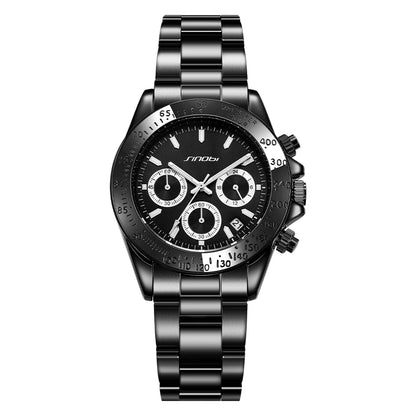 Sinobi Branded Watches for Men Quartz Wristwatch with Calendar Function