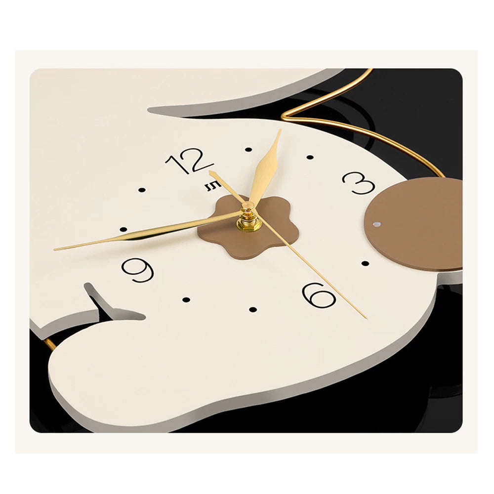 86x45CM New Design Minimalist Rabbit Wall Clock with Pendulum Modern Nordic Wall Clock for Living Room Office