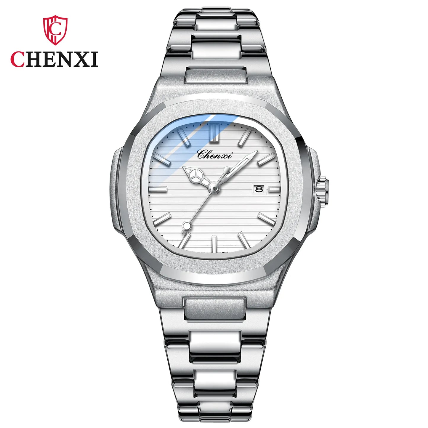 Chexnxi 8222 Luxury Sport Wrist Watch for Man Waterproof Luminous Date Men Watch Quartz Stainless Steel Men's Watches Male Reloj