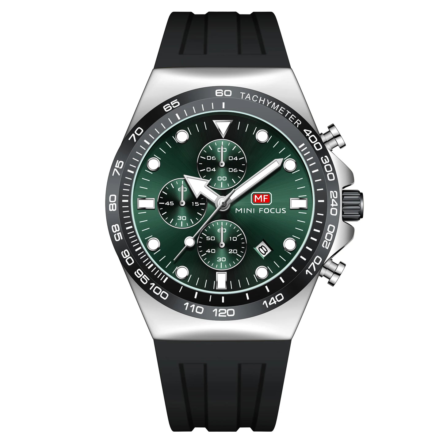 New Arrival MINI FOCUS MF0488G Sports Fashion Watch Silicone Strap Luminous Hands Waterproof Men Quartz Watches