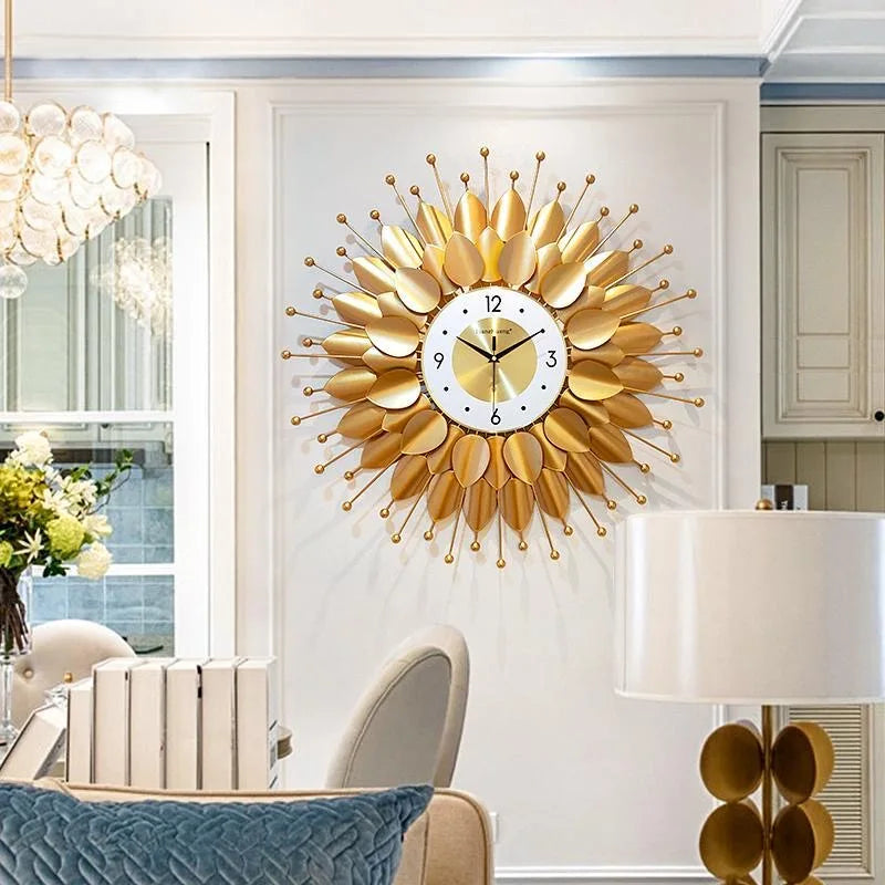 70CM Nordic Light Luxury Wall Hanging Clock Living Room TV Wall Clock Creative Bedroom Wall Clock