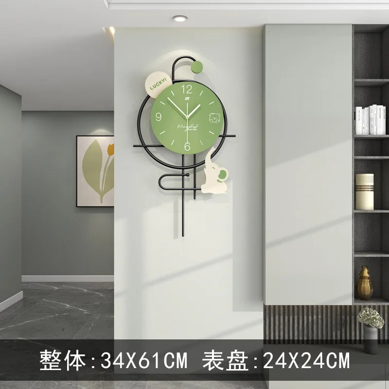 Hipster Elephant Minimalist Wood Wall Clock Modern Nordic Wall Clock Home Decor Luxury for Living Room