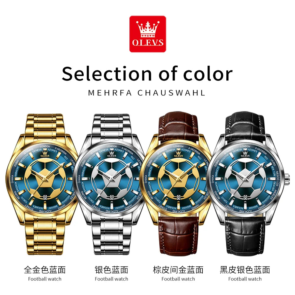 OLEVS 9949 Men Quartz Alloy Watches Relojes Watches Men Wrist Custom Quartz Leather Watch