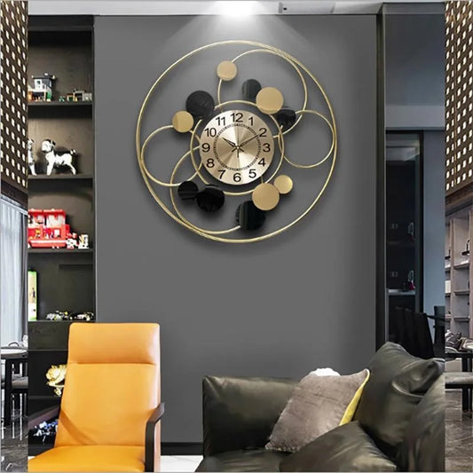 60CM Nordic Light Luxury Wall Hanging Clock Living Room TV Wall Clock Creative Bedroom Wall Clock