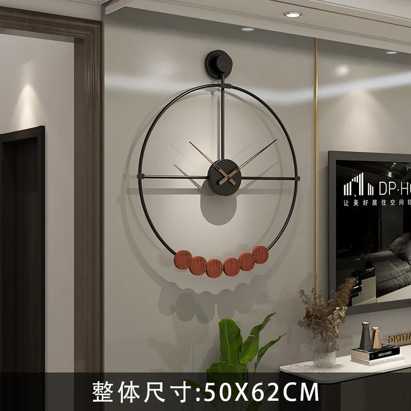 Round Large Creative Metal Large Luxury 3d Modern Minimalist Wall Decor Clock for Home Office Shop