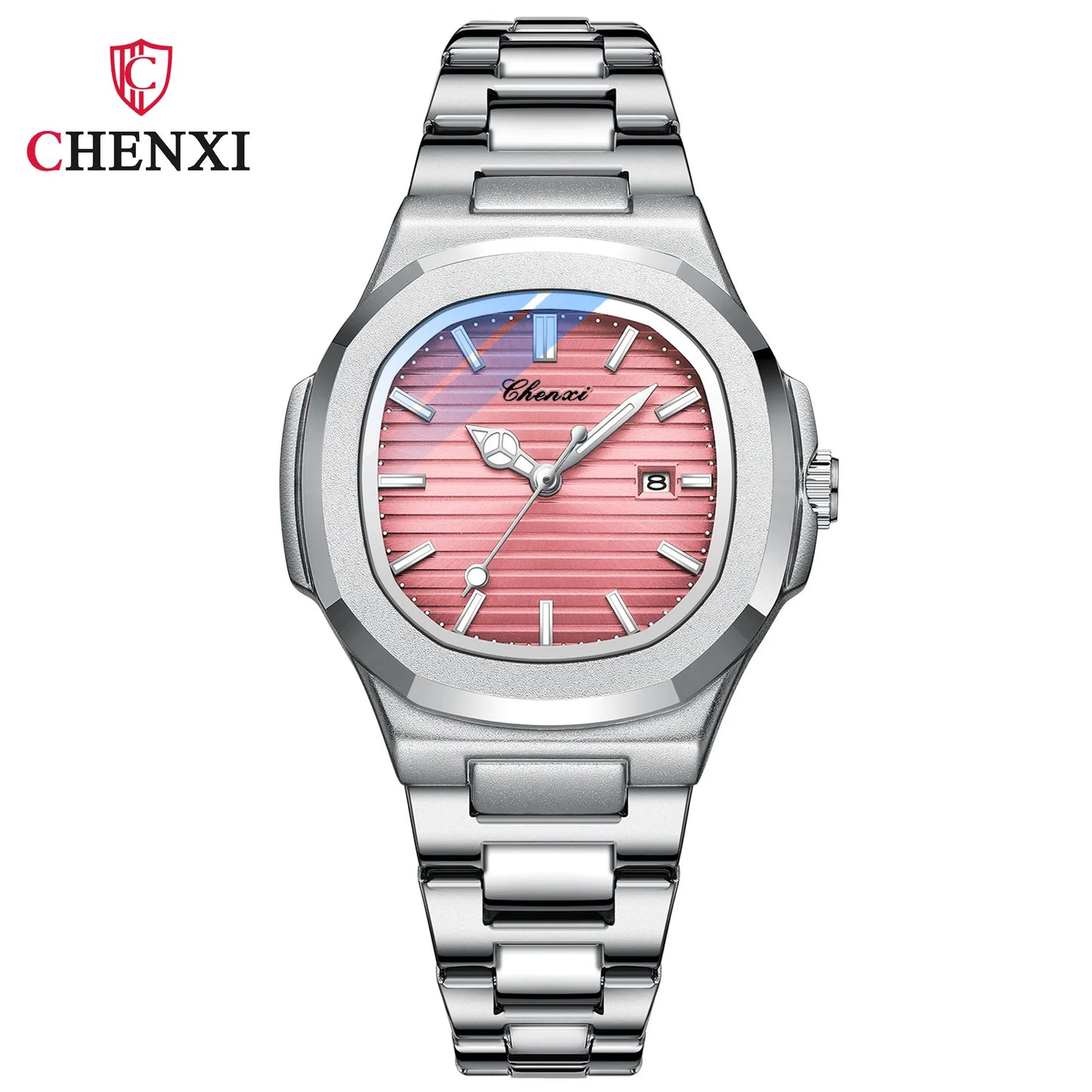 Chexnxi 8222 Luxury Sport Wrist Watch for Man Waterproof Luminous Date Men Watch Quartz Stainless Steel Men's Watches Male Reloj