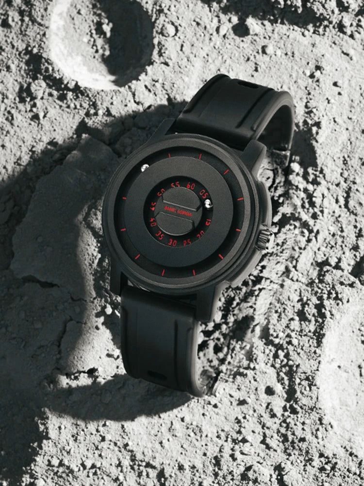 Silicone Band Magnetic Levitation Hands Watch for Men 3 ATM Waterproof Quartz Movement Quartz Watches