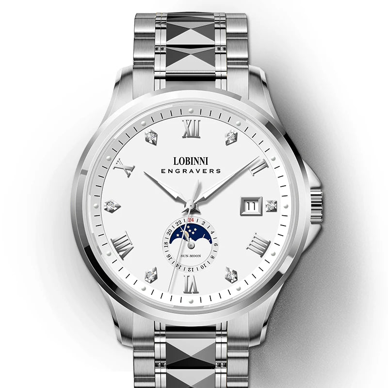 LOBINNI Top Brand Men Mechanical Wrist Watch Luxury Sport Watches for Men Water Proof