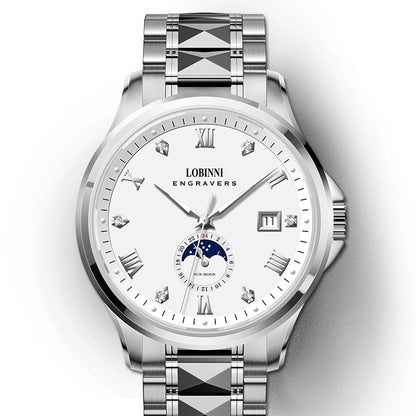 LOBINNI Top Brand Men Mechanical Wrist Watch Luxury Sport Watches for Men Water Proof