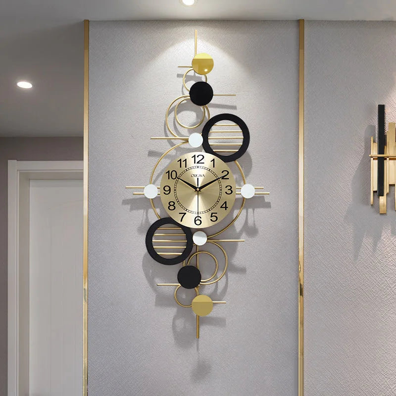 89*42cm Modern Style Big Circle Wall Clock Indoor Large Round Metal Frame Wall Clock for Home Decor Dropshipping Products 2024
