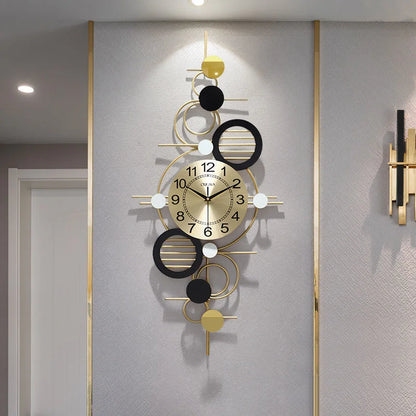 89*42cm Modern Style Big Circle Wall Clock Indoor Large Round Metal Frame Wall Clock for Home Decor Dropshipping Products 2024