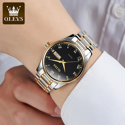 OLEVS 5568 Oem Fashion Design Luxury Watches Classic Business Luminous Stainless Steel Man Custom Watch for Men Quartz Watches