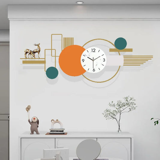130*42cm Large Dropshipping Products 2024 Modern Pendulum Luxury Wall Hanging Clock Decorative Wall Watch Clock Home House Decor