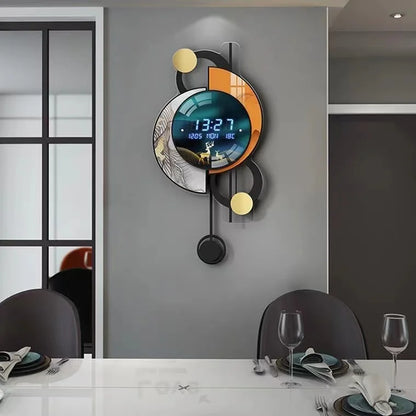 35X70CM Digital Large Dropshipping Modern Pendulum Luxury Wall Hanging Clock Decorative High Quality Watch Home House Decor DDP