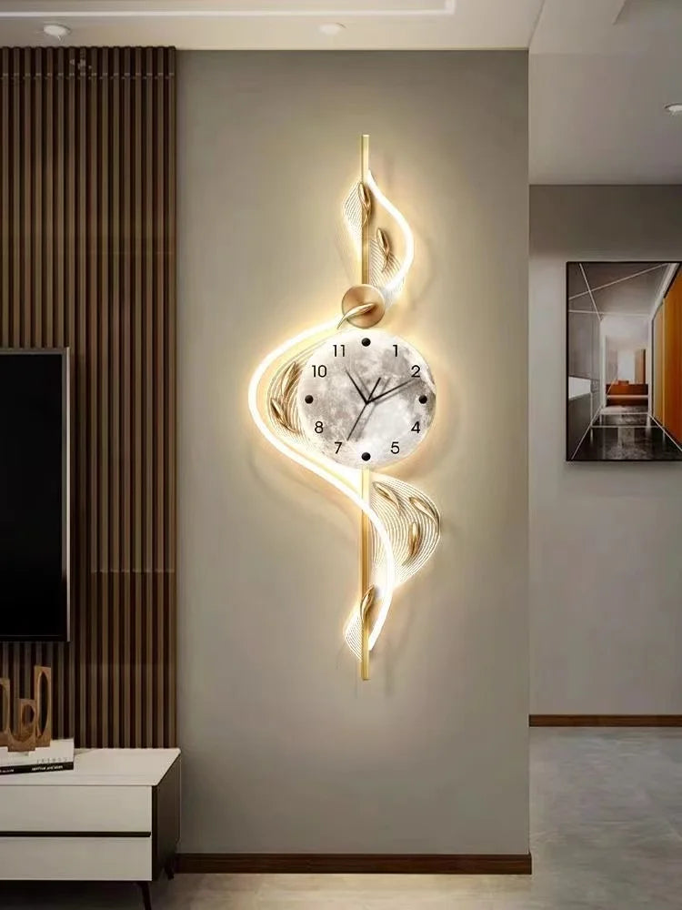 80X27CM Large Dropshipping Products 2024 Modern Pendulum Luxury Wall Hanging Clock Decorative Wall Watch Clock Home House Decor