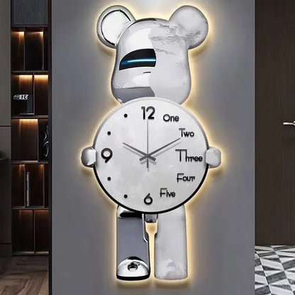 30*60 New 3d Large Metal Metallic Wall Art Clock Customized Home Decor Dropshiping Products 2024 Decoration Watch for House
