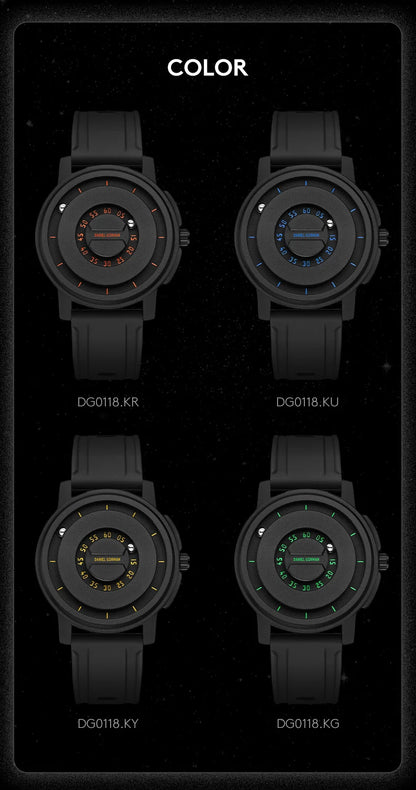 Silicone Band Magnetic Levitation Hands Watch for Men 3 ATM Waterproof Quartz Movement Quartz Watches