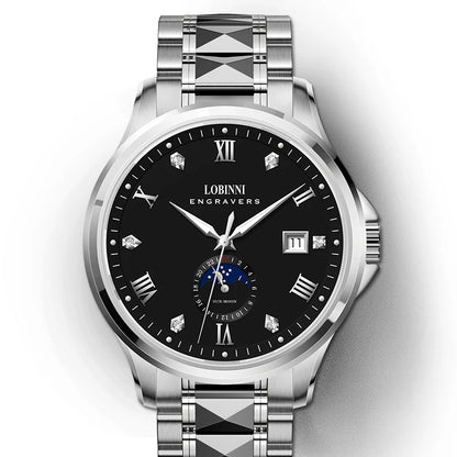 LOBINNI Top Brand Men Mechanical Wrist Watch Luxury Sport Watches for Men Water Proof